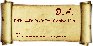 Dömötör Arabella névjegykártya